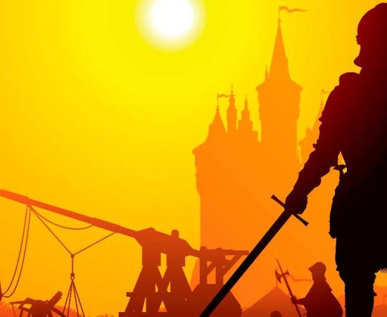 Siege weapon in action. Source: Smulsky / Adobe Stock.