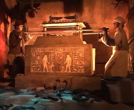 Orlando Hollywood Studios, ‘The Great Movie Ride’ featuring Indiana Jones finding the Ark of the Covenant.