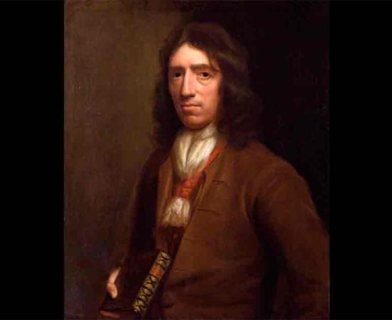 William Dampier portrait, holding his book Source:  Public Domain