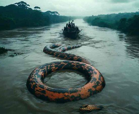 Representational image of the legendary giant Amazonian snake known in folklore as Yacumama. Source: Regys / Adobe Stock 