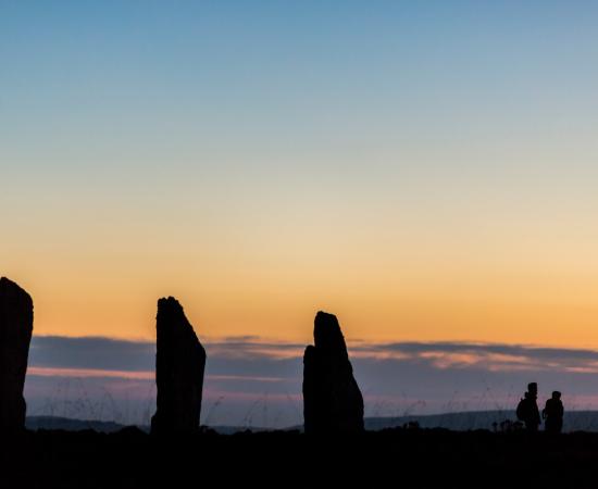 The Ring of Brodgar in the evening.