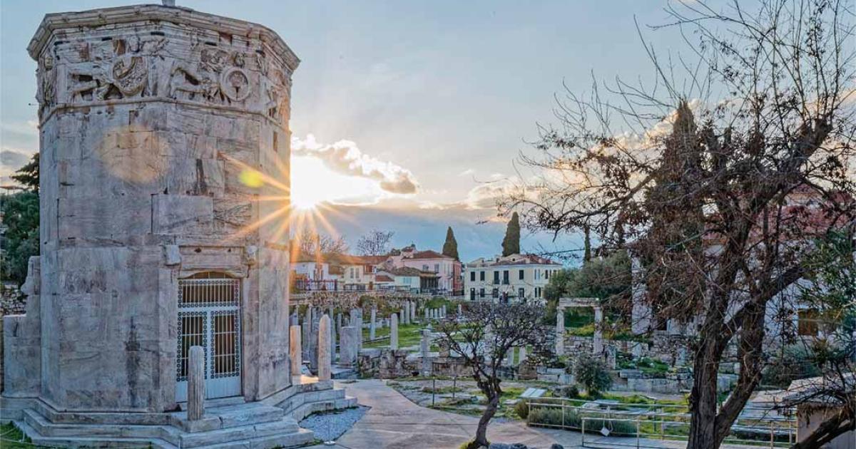 Temple of Winds in the ancient Agora, in Plaka district in Athens (vaios karalaios/ Adobe Stock)