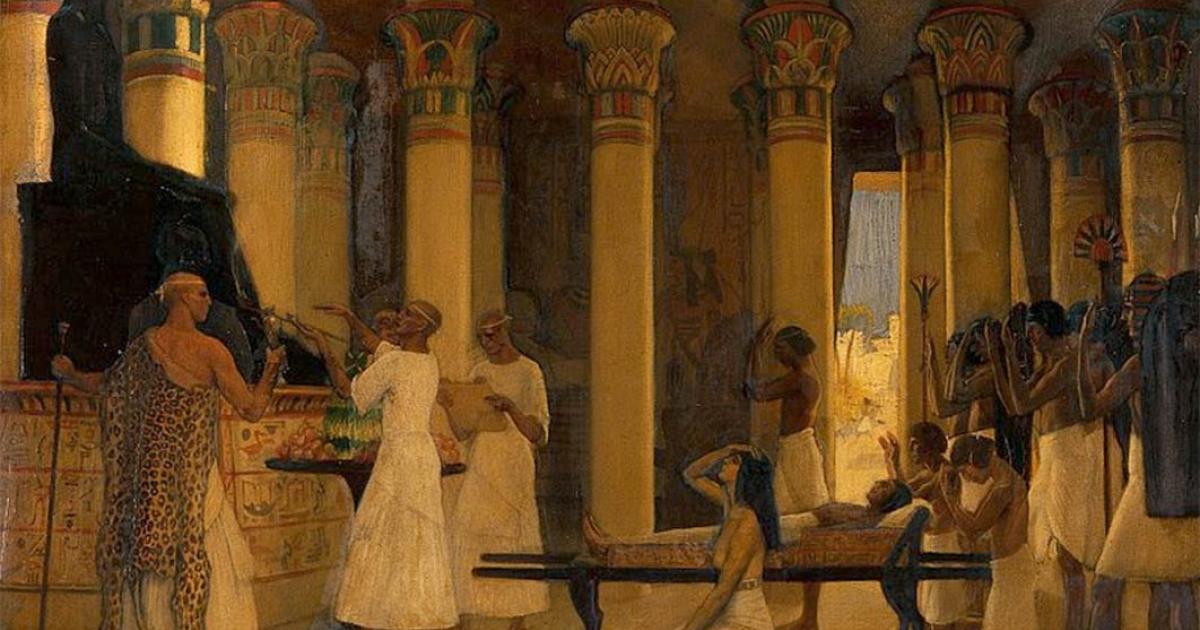 An invocation to I-em-hetep, the Egyptian deity of medicine by Ernest Board. (Wellcome Images/ CC BY-SA 4.0)