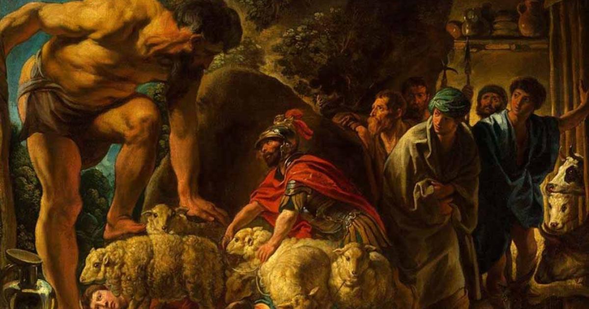 Odysseus escaping from the cave of Polyphemus by Flemish Jacob Jordaens (1635) (Public Domain)