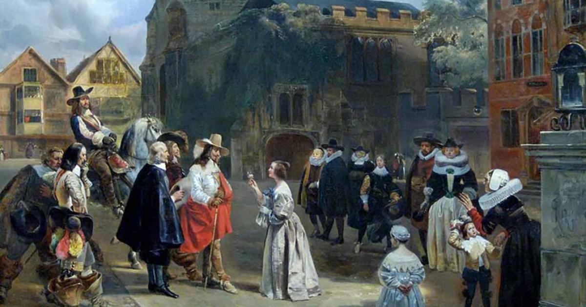 King Charles I at Carisbrooke Castle, as painted by Eugène Lami in 1829 (Public Domain)