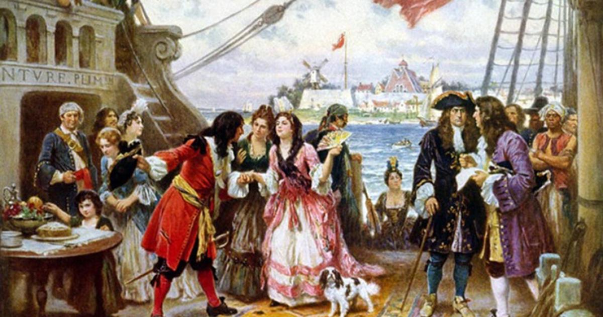 Captain Kidd in New York Harbor by Jean Leon Gerome Ferris (1863 – 1930) (Public Domain)