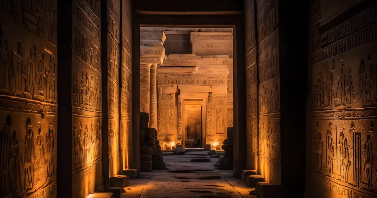 AI image of Edfu temple in Egypt.
