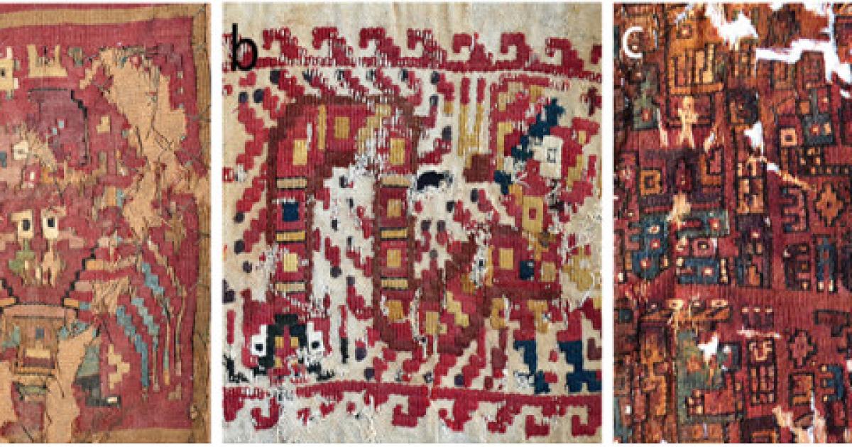 Some of the 20 textiles found at Huaca del Sol used in this study