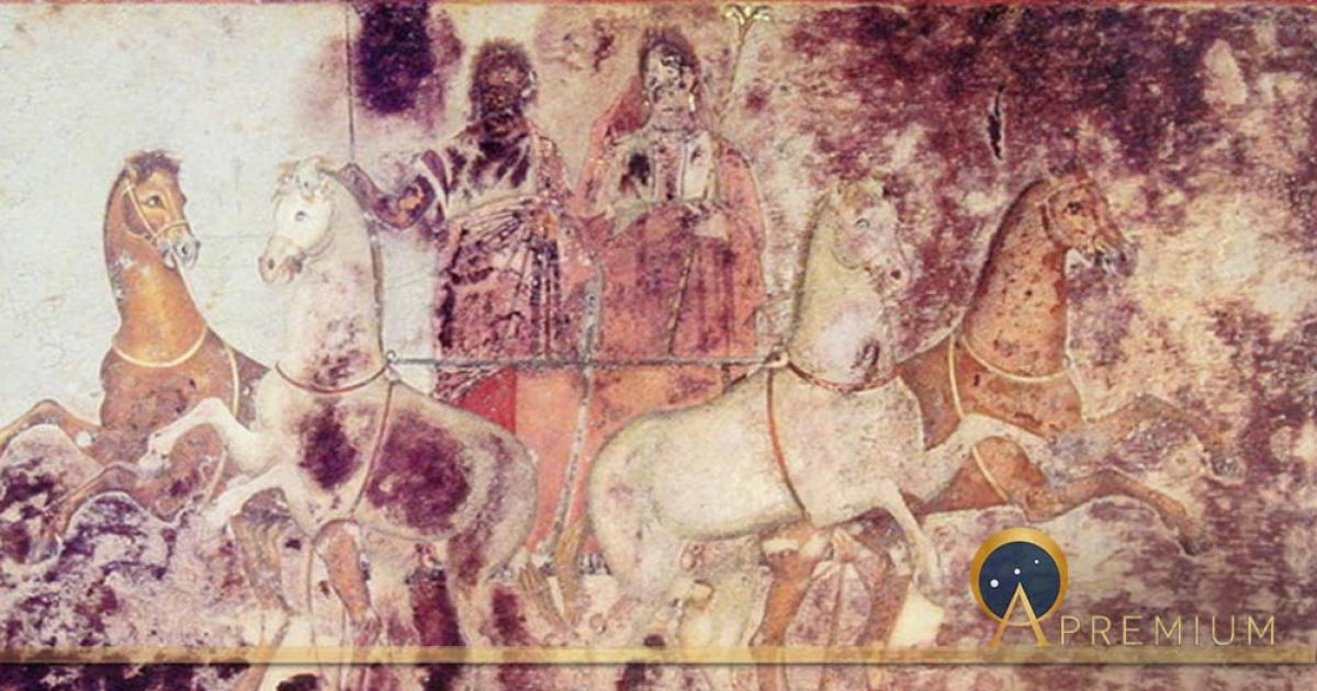 Scene from the tomb of Queen Eurydice, Vergina, Greece (c 340BC) (Public Domain)