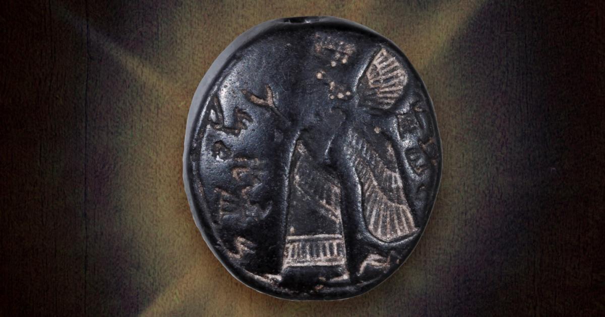 2,700-Year-Old Seal with Winged 'Genie' Discovered Near