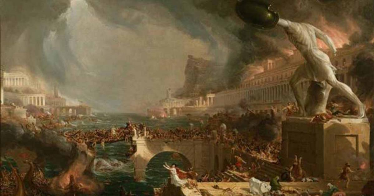 Destruction, from The Course of Empire by Thomas Cole (1836). Source: Public Domain
