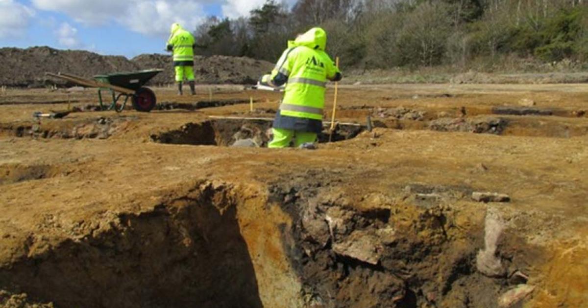 Detail of one of the pits found in Sunnsvära, Sweden.