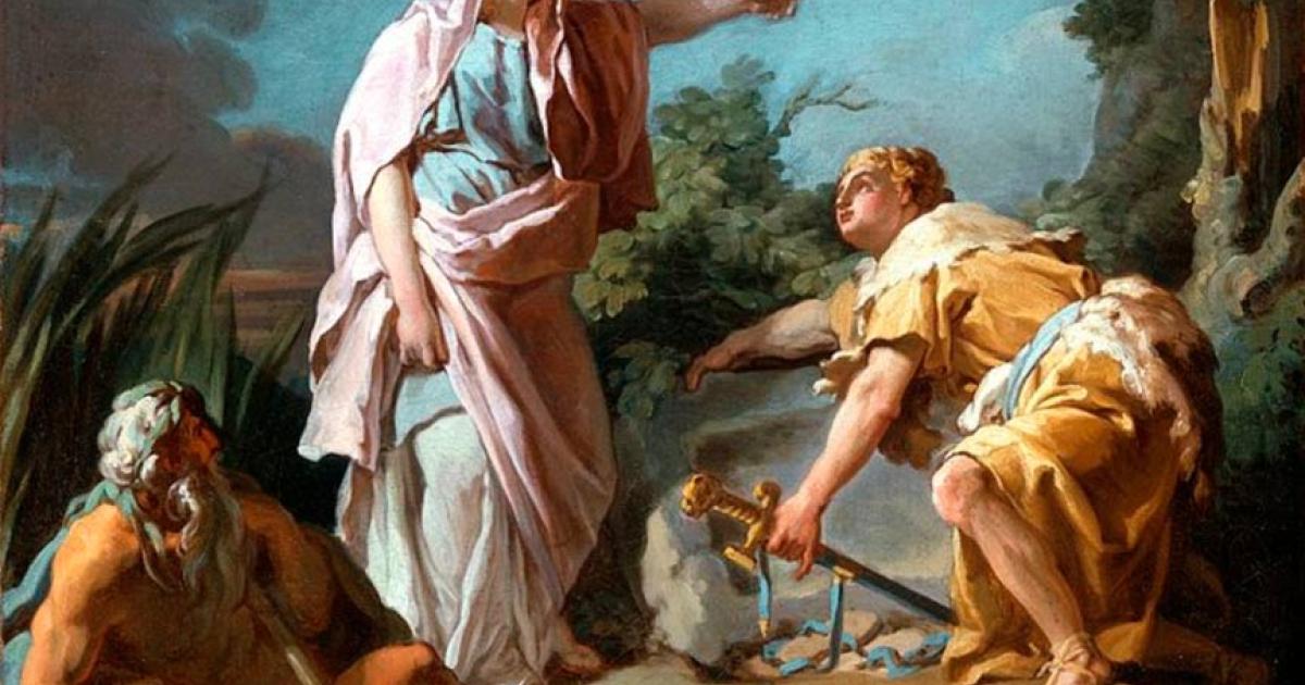 Aethra Showing her Son Theseus the Place Where his Father had Hidden his Arms