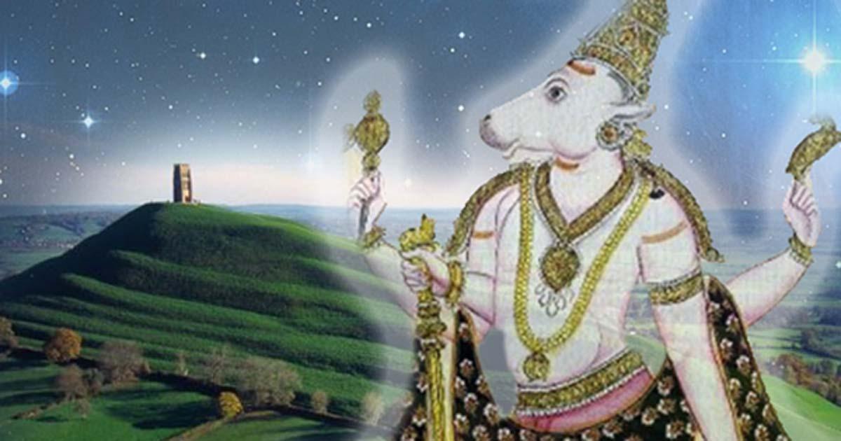 Glastonbury Tor, and Bull Nandi (Public Domain/Deriv)