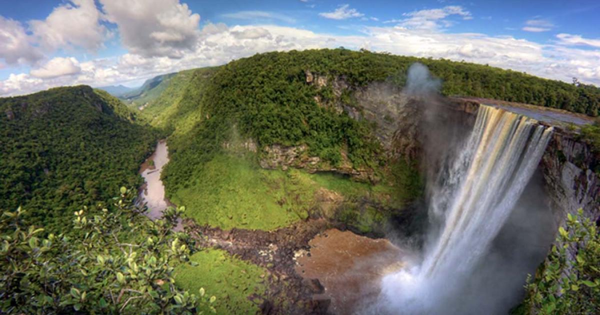 Falls in the Amazon in Bolivia, representation of area of Amazonia settlement. 
