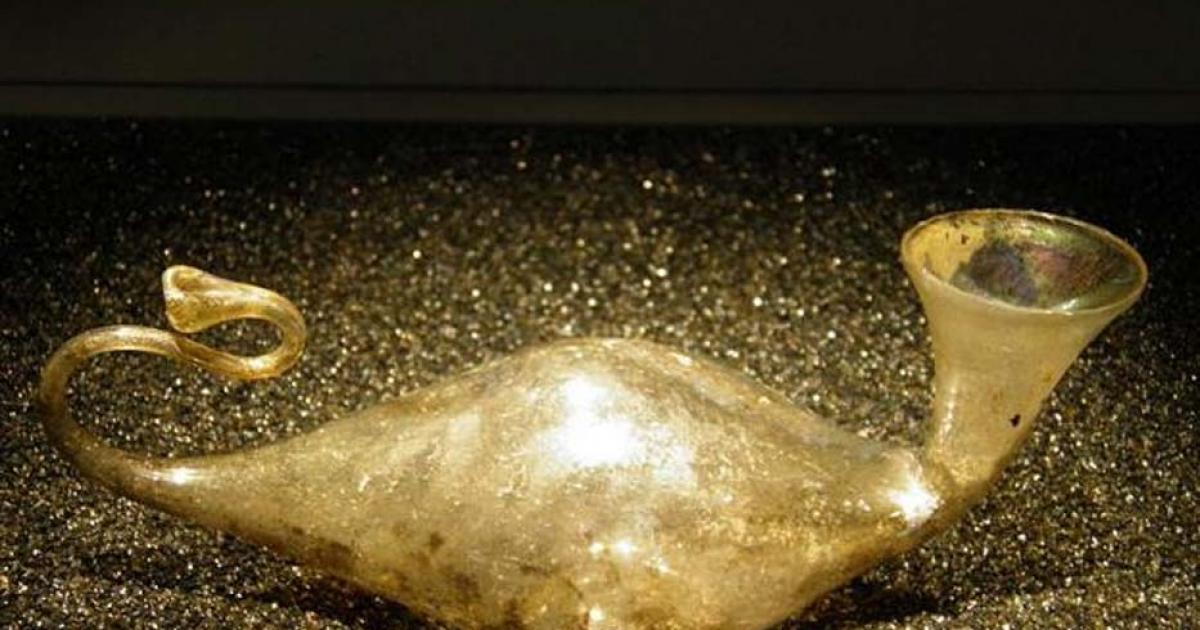 Roman glass (not the legendary flexible glass). Landesmuseum Württemberg, Stuttgart.