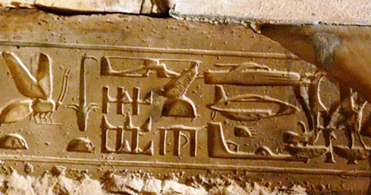The so-called helicopter hieroglyph. Source: Public Domain.