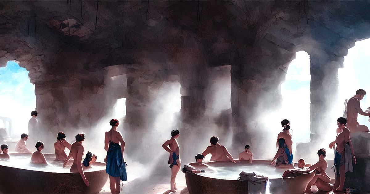 Roman bathhouse. Source: 4K_Heaven / Adobe Stock.