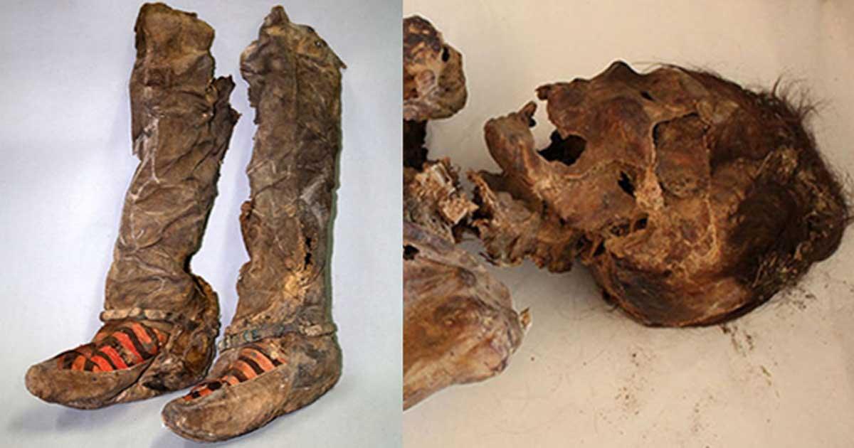 The 'Adidas mummy' and her famous shoes, Mongolia.