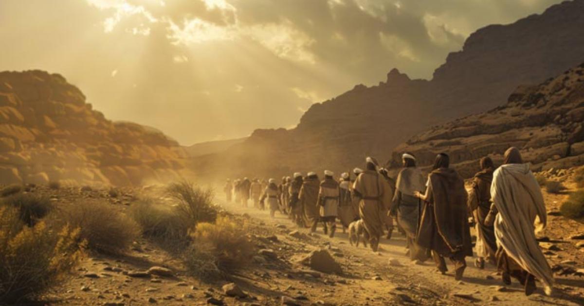 Ancient migration procession, representing movement of J haplogroup.. 	Source: VK Studio/Adobe Stock