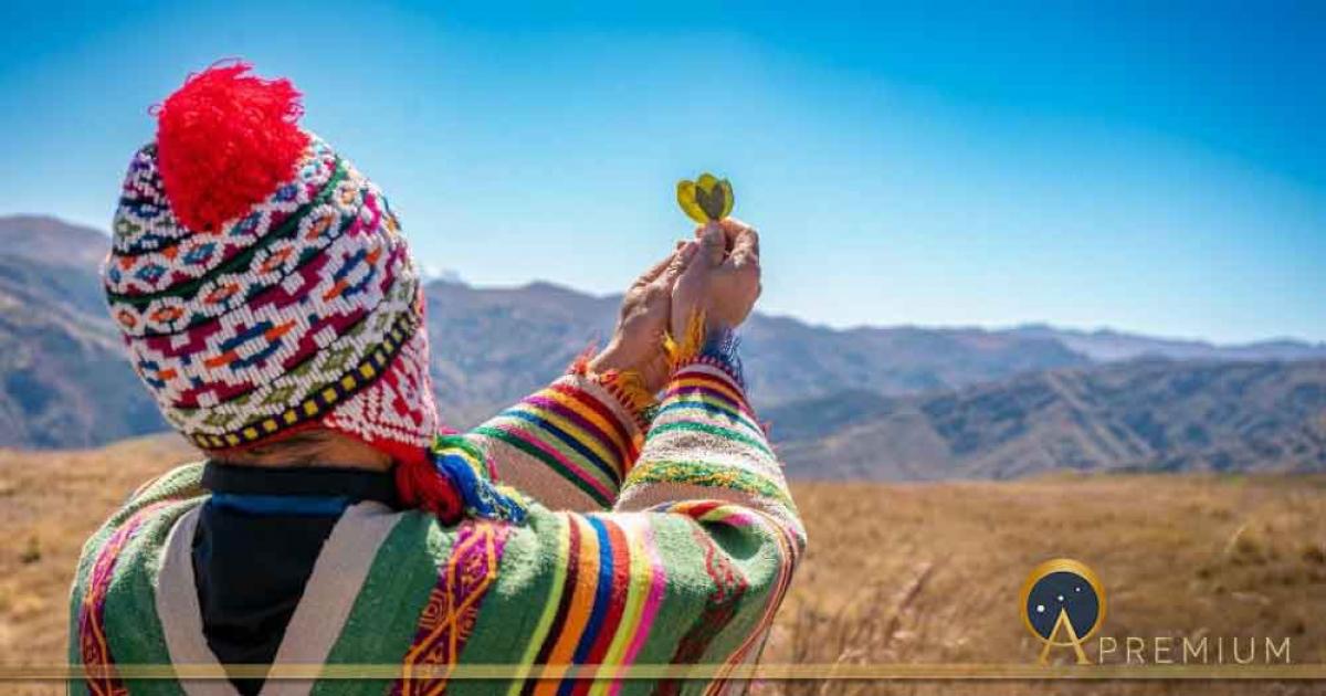 Performing an offering ceremony to Pachamama in the Andes region of Peru. Source: Yuri - Supay / Adobe Stock