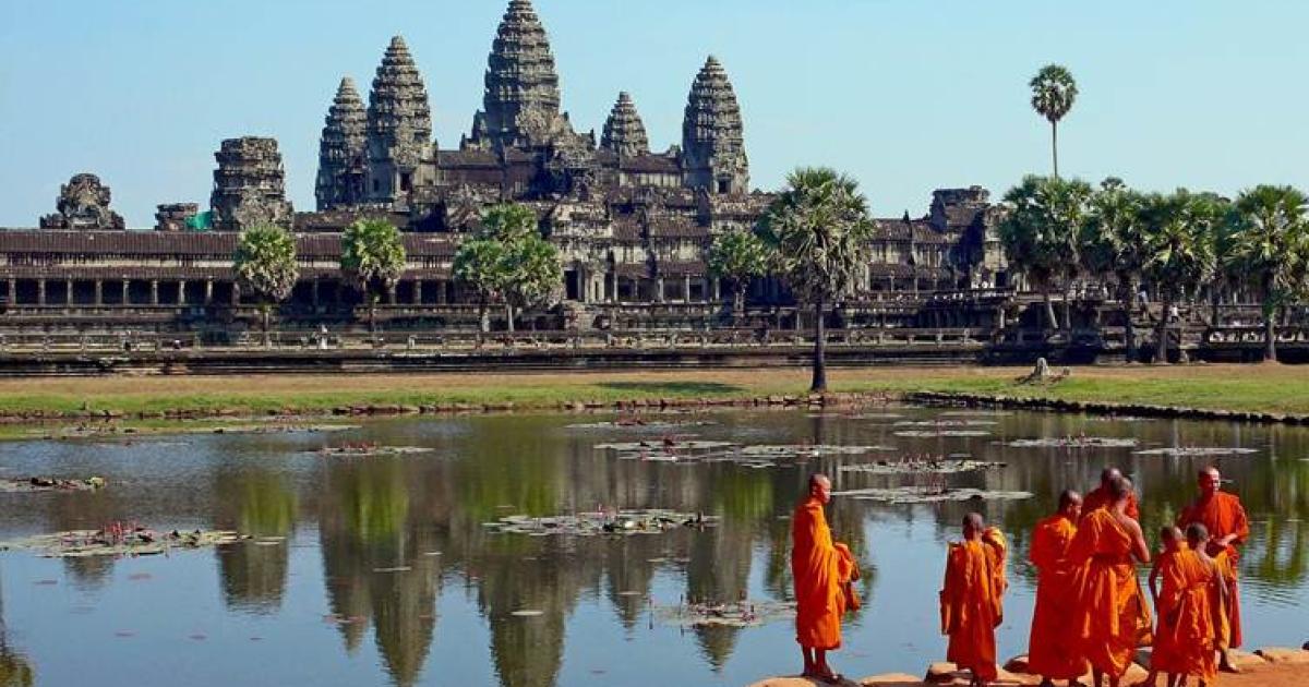 Angkor Wat temple, first a Hindu and later a Buddhist temple complex built by the Khmer King Suryavarman II