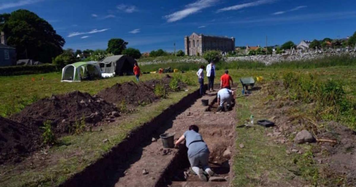 A ditch has revealed what is thought to be the boundary to Aebbe’s monastery.