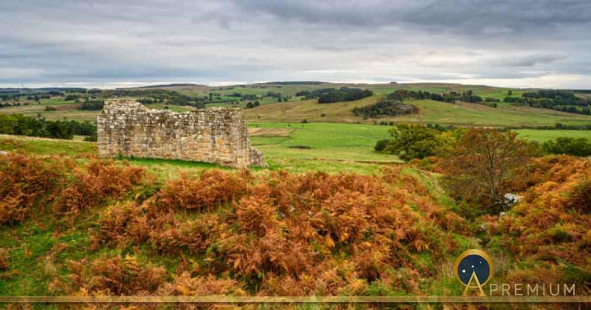 The ruins of an early 17th century bastle or defensible farmhouse in the Anglo-Scottish Borders as protection against Border Reivers. Source: drhfoto/Adobe Stock