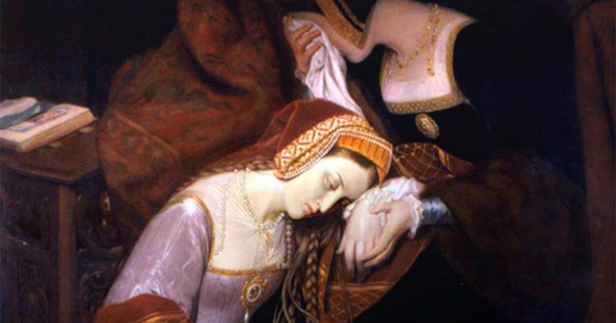 ‘Anne Boleyn in the Tower’ by Édouard Cibot. (Public Domain)