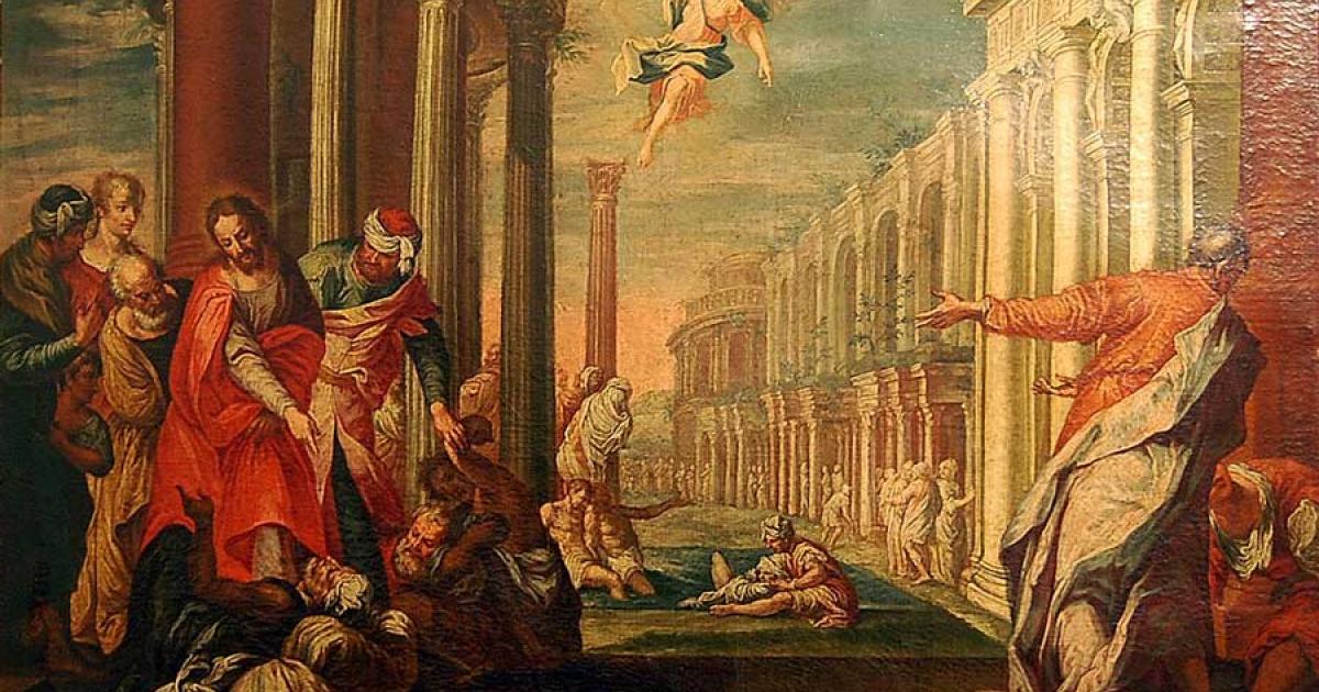 A painting of the Antonine plague, by painter Joseph Wannenmacher, which was the beginning of the end for the western Roman Empire.		Source: ChrisSchweigi / CC BY-SA 3.0