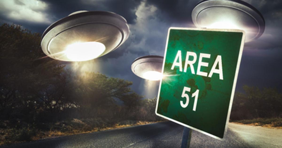 Area 51 sign on a road with dramatic lighting. Source: fergregory /Adobe Stock