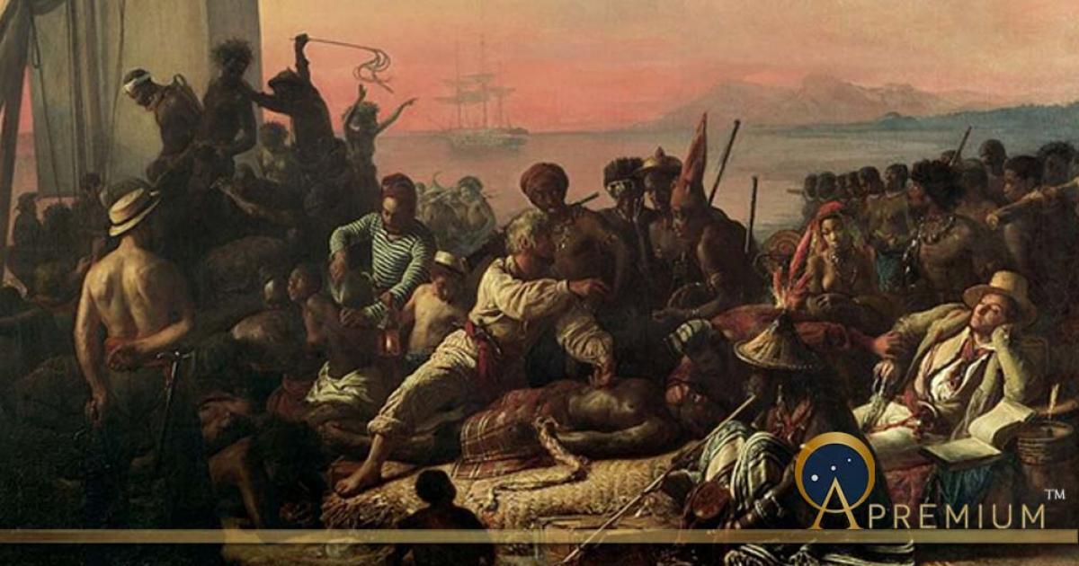 The Slave Trade by Auguste-Francois Biard, (1840). As of June 2007 it hangs at the entrance to the "From Slavery to Freedom" exhibit at the National Underground Railroad Freedom Center in Cincinnati, Ohio.