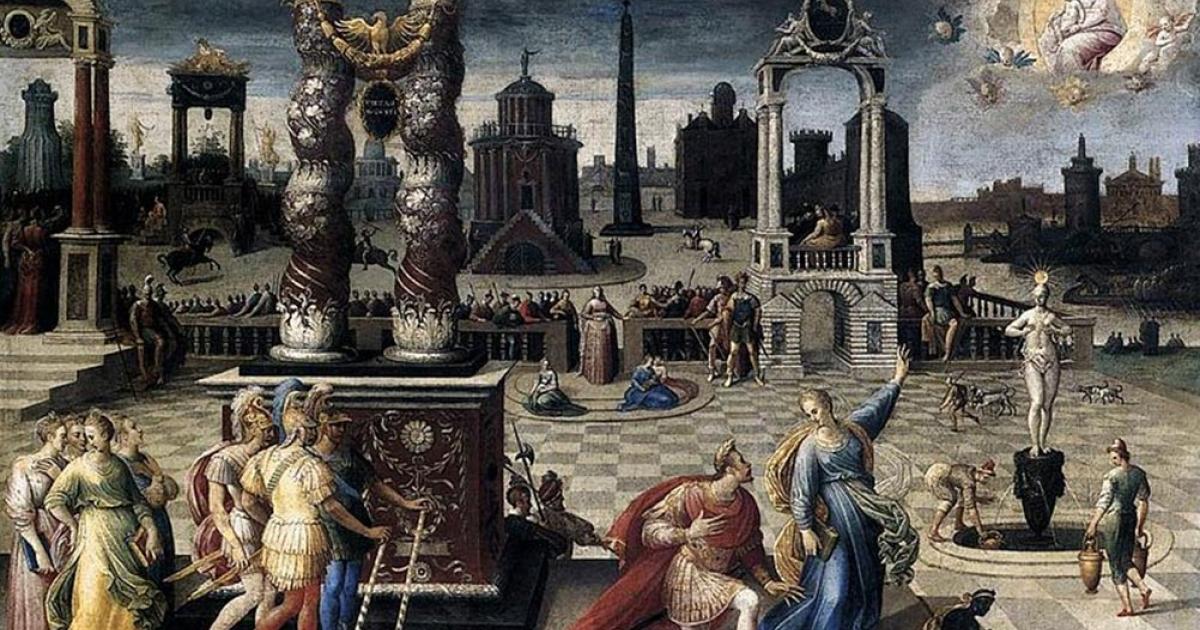 ‘Augustus and the Sibyl’ (1575-1580) by Antoine Caron. Louvre Museum, Paris, France.