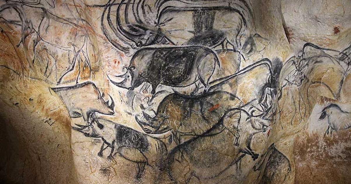 Charcoal drawings from the Chauvet Cave in France, fabulous examples of artwork created by the Aurignacians. (Claude Valette / CC BY-SA 4.0)