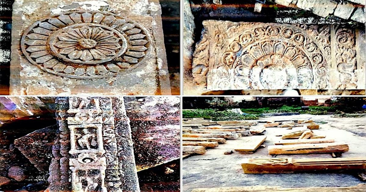 Discoveries made at the Ayodhya excavation site.     Source: Shri Ram Janmbhoomi Teerth Kshetra Trust