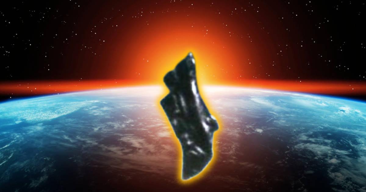 Enhanced image of the Black Knight Satellite, made by author.