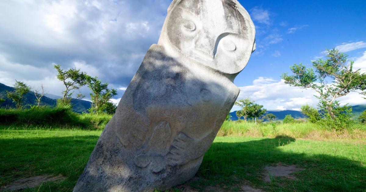 A Bada Valley megalith, Indonesia.
