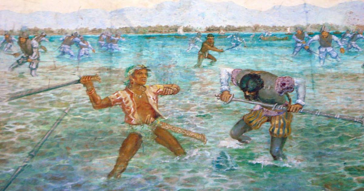 A depiction of the Battle of Mactan