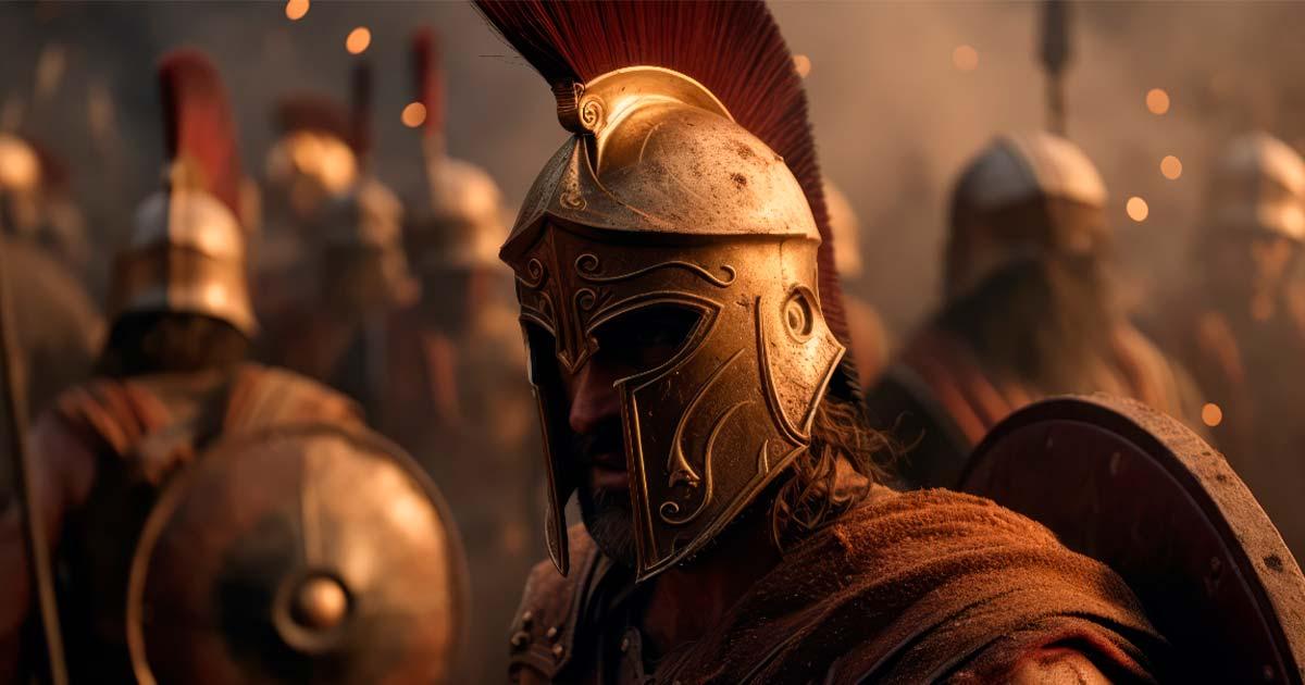 Spartan King Leonidas I and his warriors at Thermopylae. Source: Hui/Adobe Stock