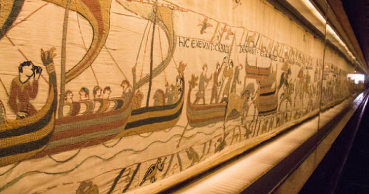 The Bayeux Tapestry, in Bayeux, Normandy. 