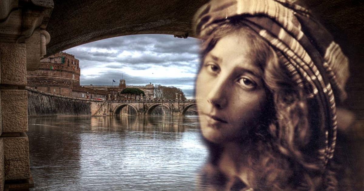 Model Kate Keown portraying Beatrice Cenci. 1968.