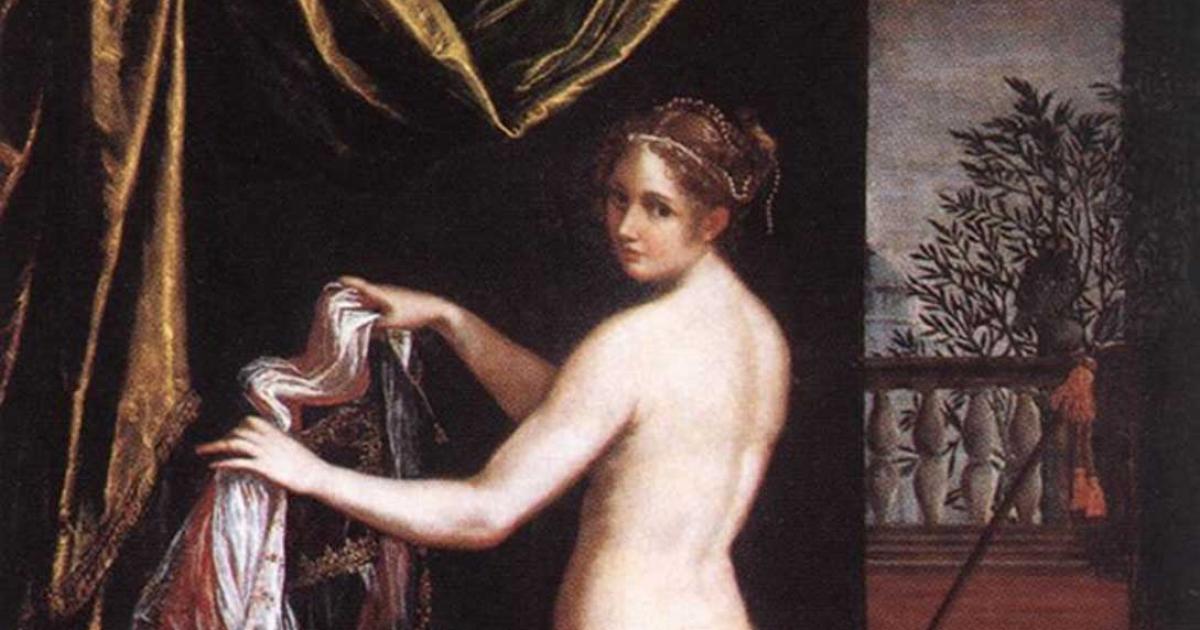 Minerva arming herself. The Gaulish goddess Belisama has been linked to this Roman goddess.