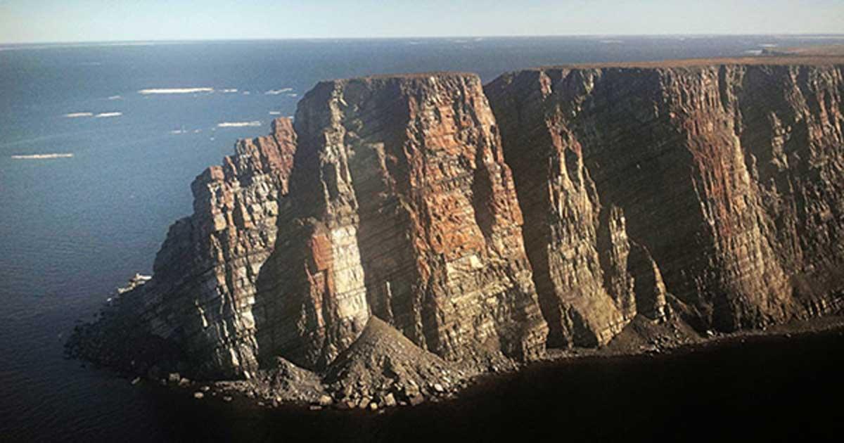 Stolbovoy Island, it would have been connected to the mainland. Source: Ilya Kravchenko (via Siberian Times)