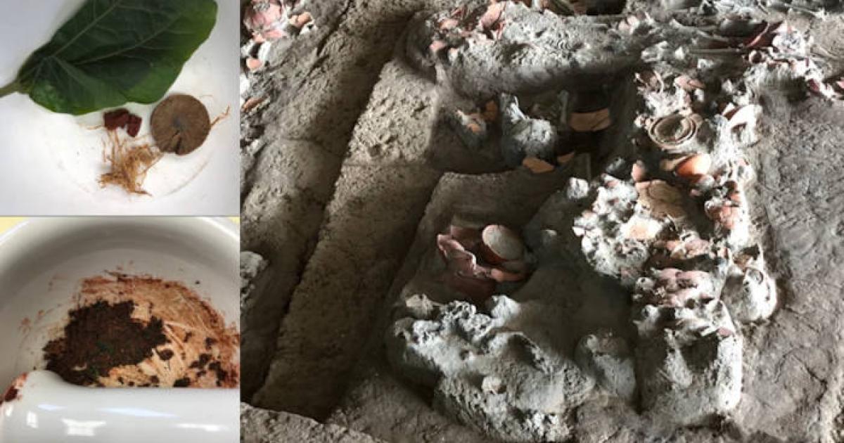 Left; Betel nut preparation techniques. Right; Burial site