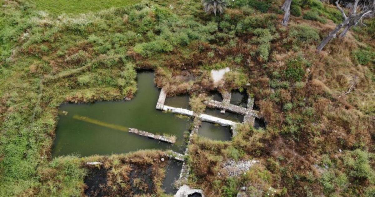 The Byzantine church at the possible biblical city Bethsaida, flooded by the swollen Kinneret. Source: Nir-Shlomo Zelinger