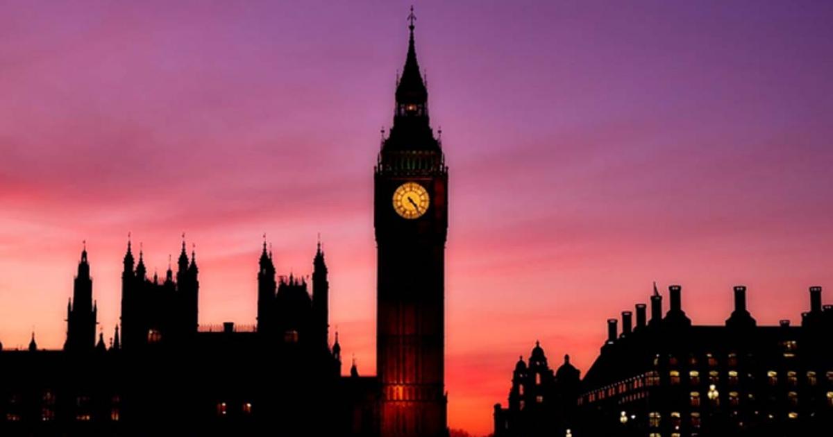 The Elizabeth Tower houses Big Ben.