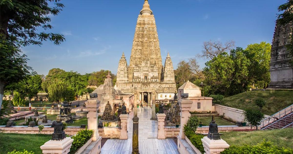 Mahabodhi Temple, Bodh Gaya, India. The site where Buddha attained enlightenment.  Source: tinnaporn / Adobe Stock