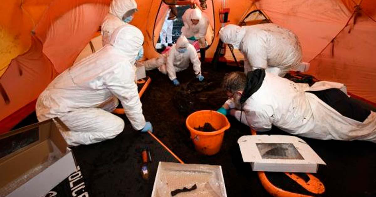 Experts conducted testing on an Irish bog body found in Bellaghy, dating back over 2,000 years. Source: PSNI