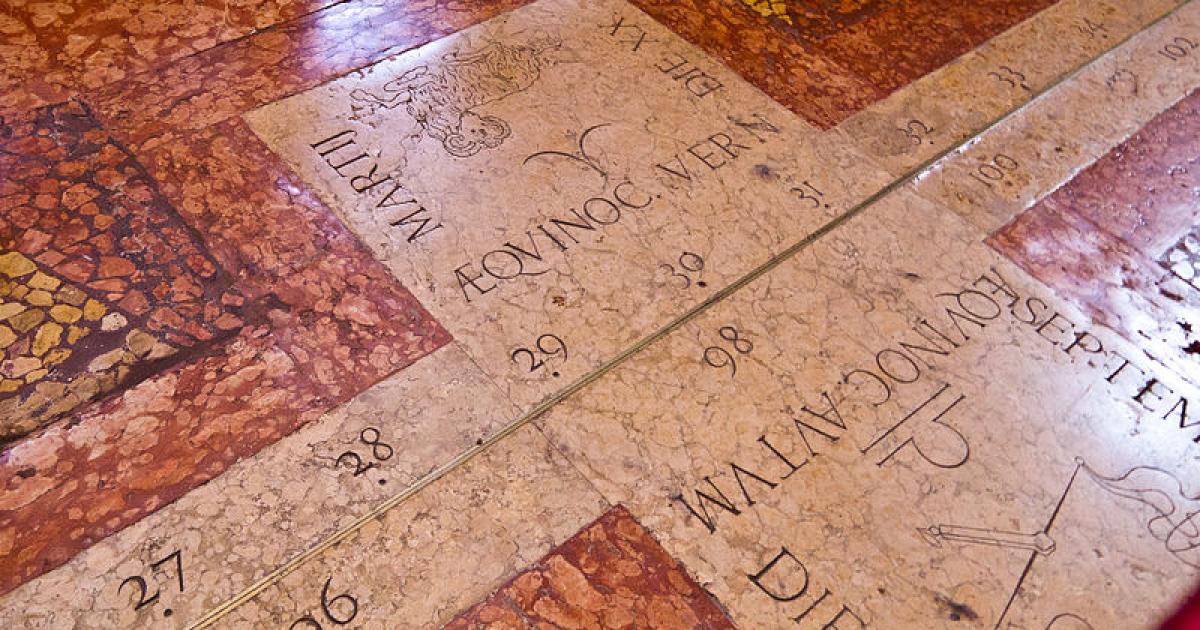 Bologna, San Petronio: Meridian of Giandomenico Cassini