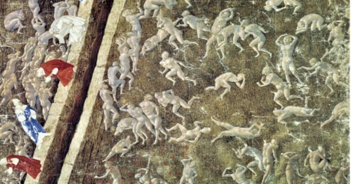 Botticelli's illustration from Inferno XV is part of the third round of Inferno, depicting the punishment of those who acted violently against God, nature, and art. Source:  Public Domain